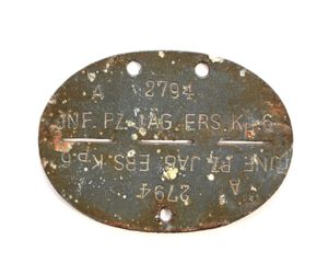 Inf.Pz.Jäg.Ers.Kp.6 Erkennungsmarke