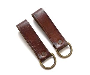 Brown Leather Political D-Ring Set