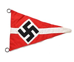 Very Rare Hitler-Jugend Bicycle Pennant