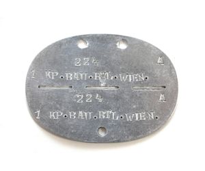1.Kp./Bau.Btl. Wien Erkennungsmarke