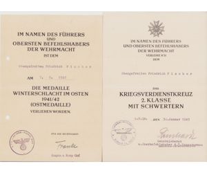 Betrieb.kp.644 Award Document Set (3.Panzerarmee)