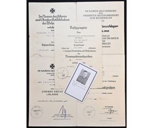 Jäg.Rgt.54 Award Document Grouping (KIA)