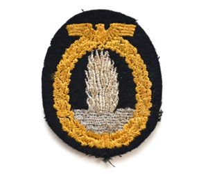 Rare KM Minensucher Abzeichen in Cloth