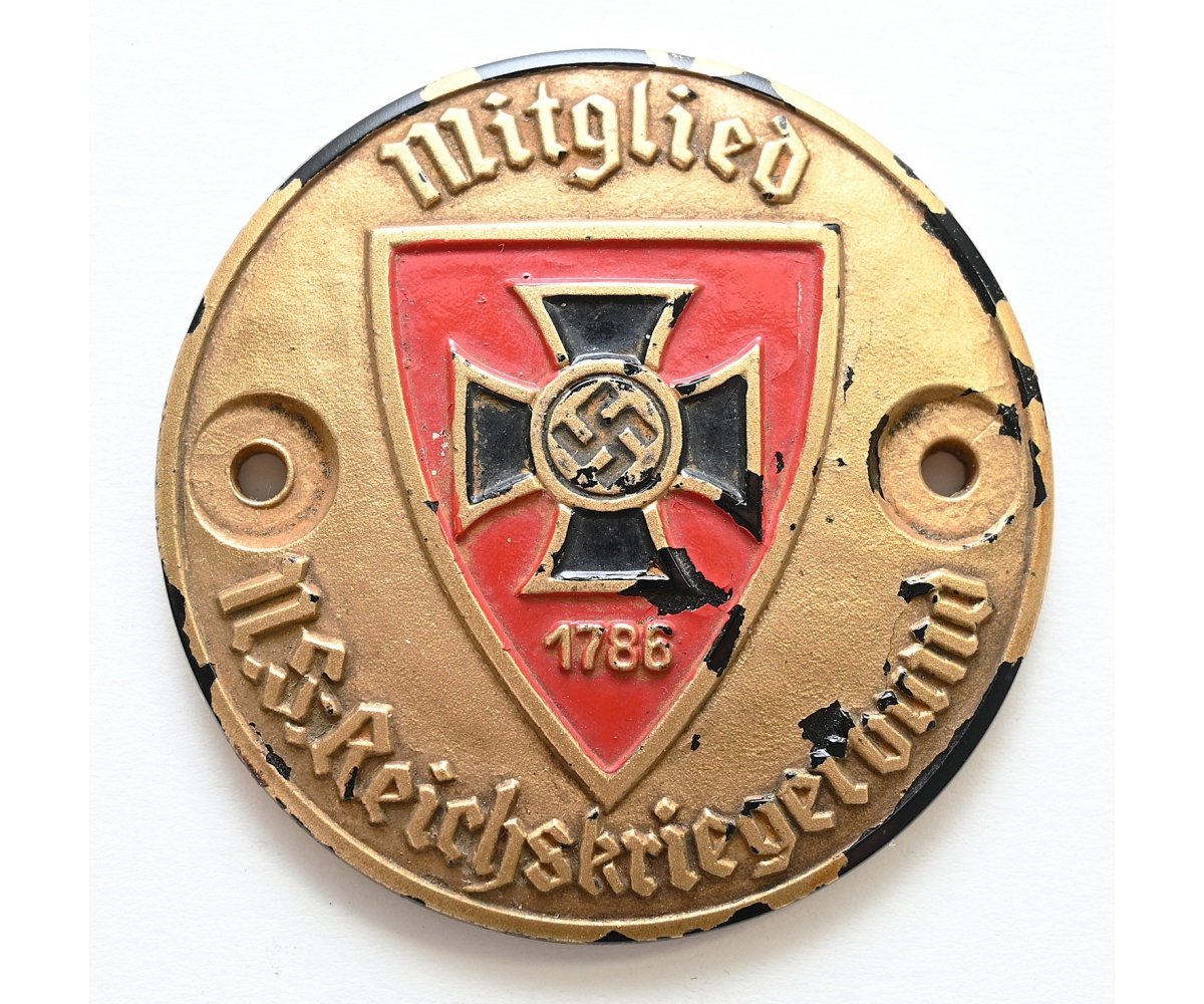 N.S.-Reichskriegerbund Member's Door Plague — image 2