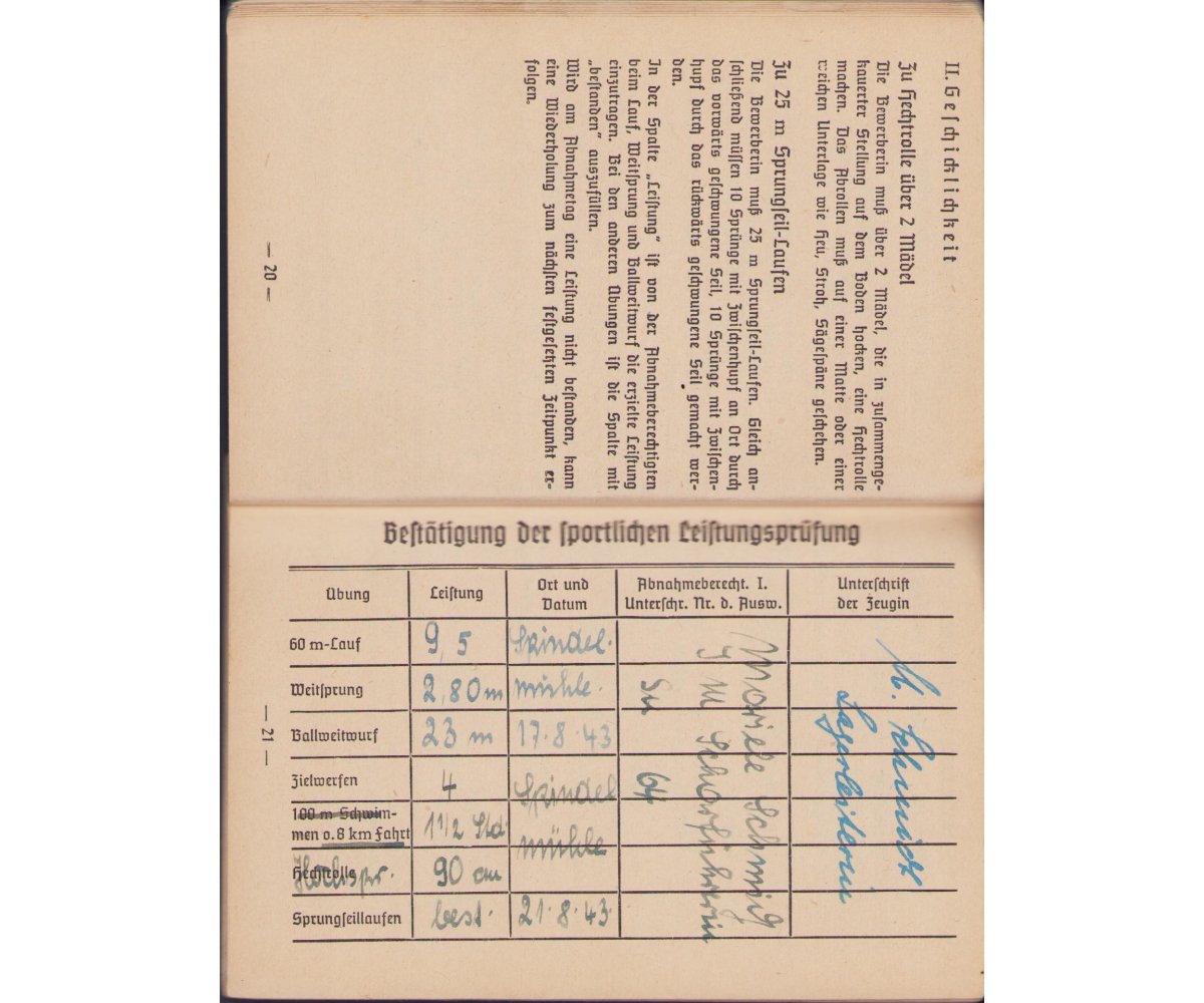 BDM Leistungsbuch 1943 — image 4