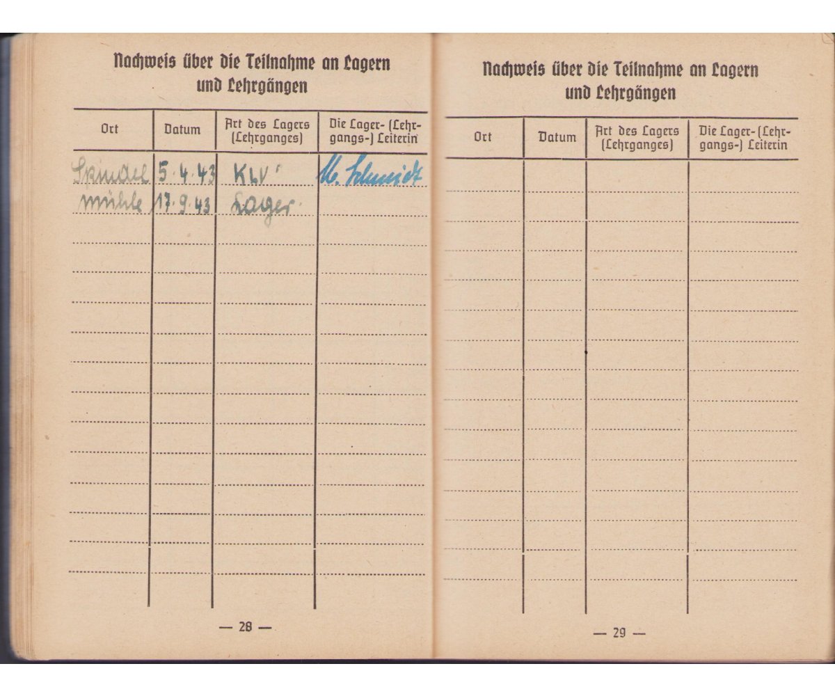 BDM Leistungsbuch 1943 — image 6