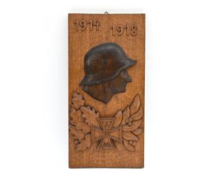 WW1 Commemorative Wooden Carving