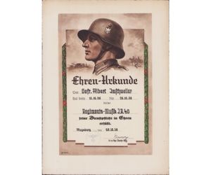 Rgt.-Musik/Inf.Rgt.40 Commemorative Document