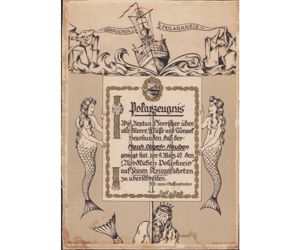 KM Zerstörer Polarzeugnis Award Document