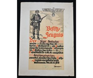 Geb.-Jäg.-Rgt.98 Schützenabzeichen Award Document