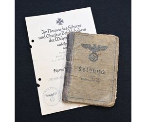 Begleit.Kp/16.Pz.-Div. Soldbuch + EKII Document