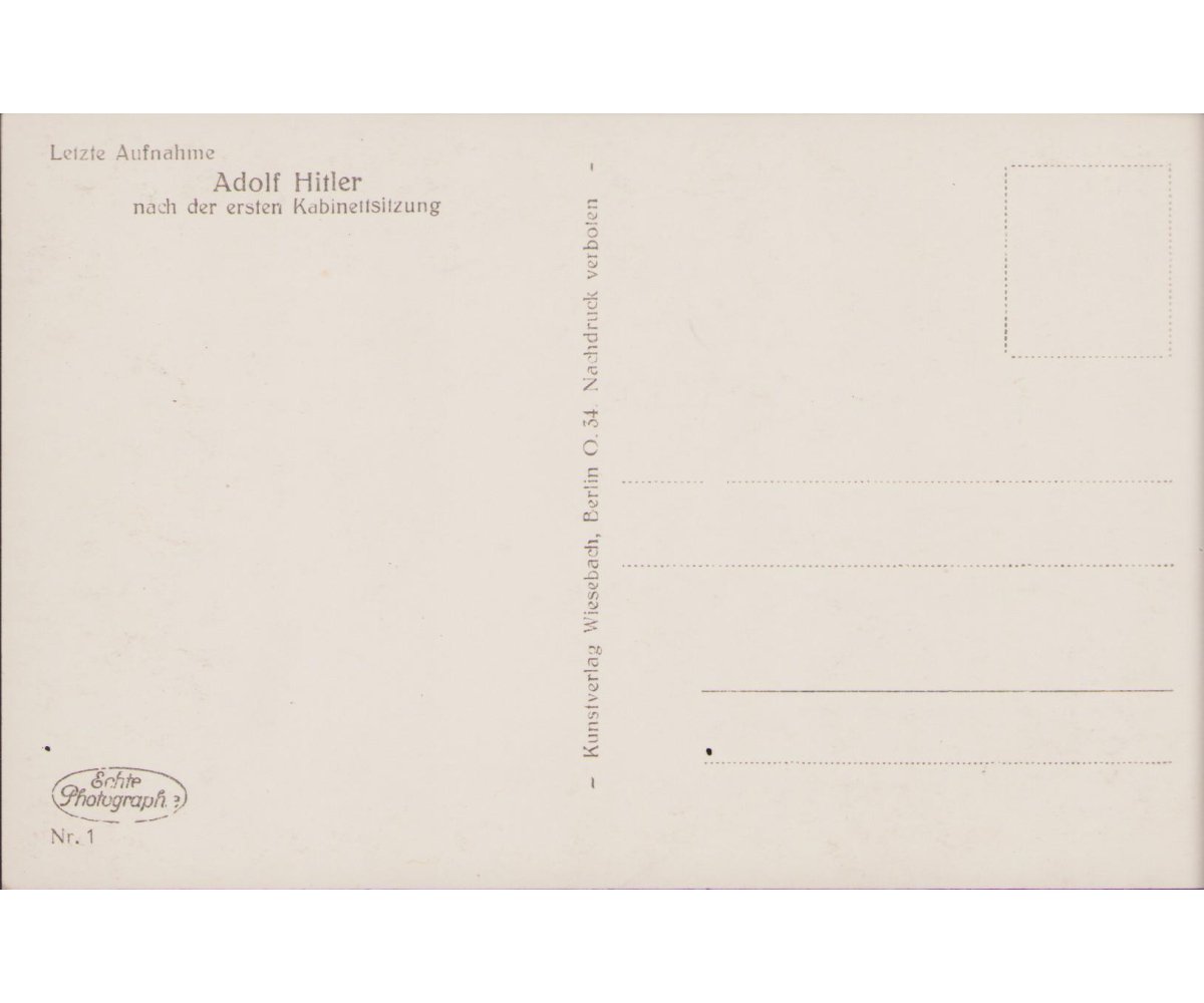 Adolf Hitler Reichskanzler Postcard — image 2
