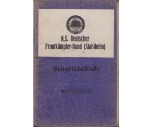 N.S.Deutscher Frontkämfper Mitgliedsbuch