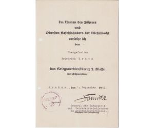 KVKII AWard Document 1943
