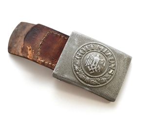 Wehrmacht 'Feldgrau' Tabbed Buckle (R.S.&.S.1938)