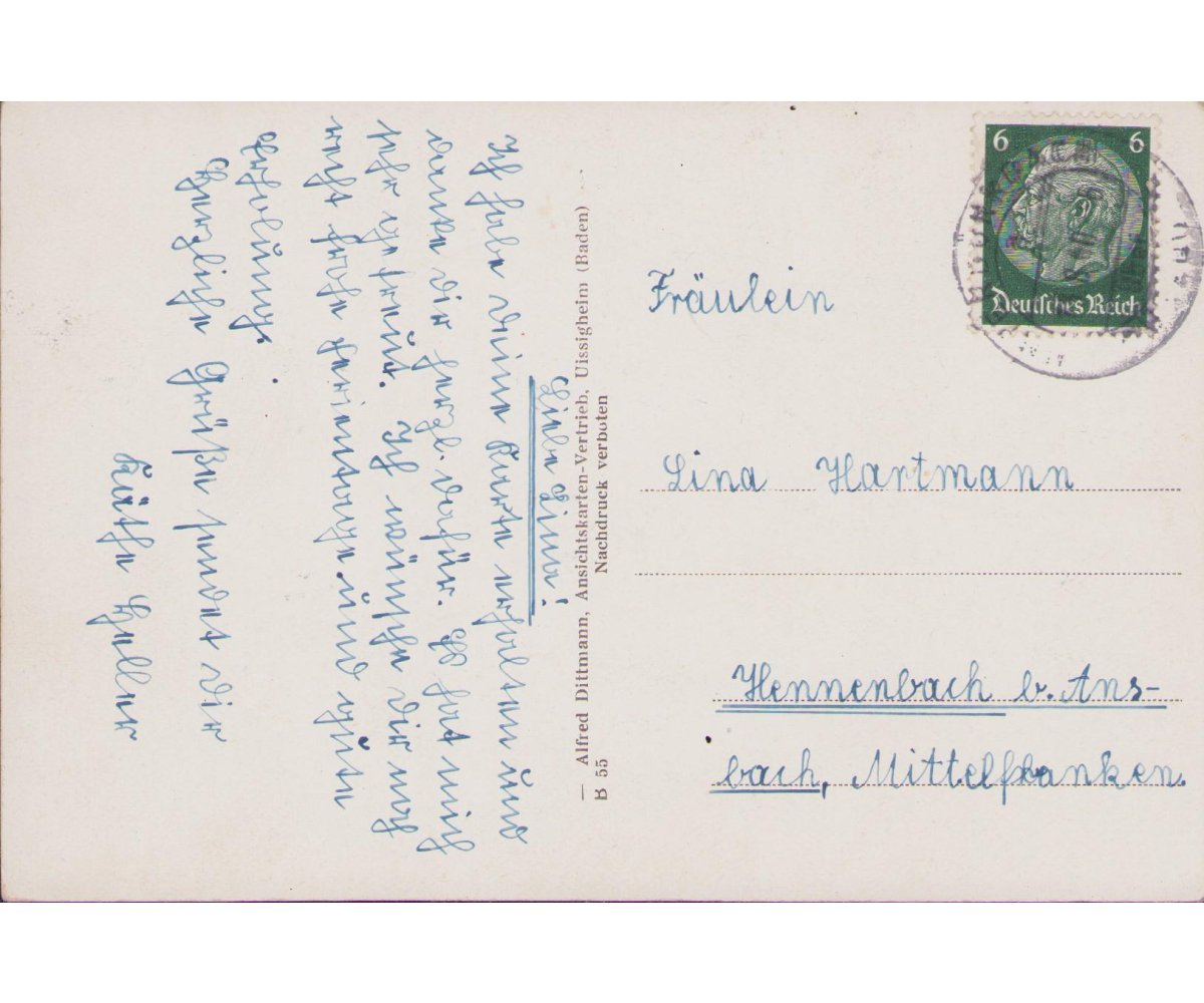 'Gruss aus Unterdürrbach' Postcard — image 2