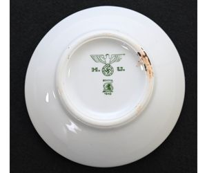 Wehrmacht Porcelain 'H.U.' Side Dish Plate (1940)