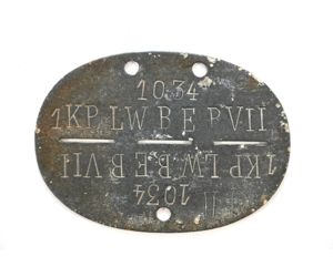 1.Kp. Lw.Bau Ers. Btl. VII Erkennungsmarke