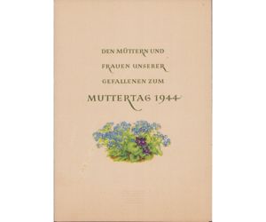 Muttertag 1944 Gedenkblatt