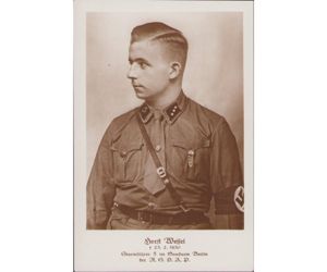 Rare Horst Wessel Gedenk Karte