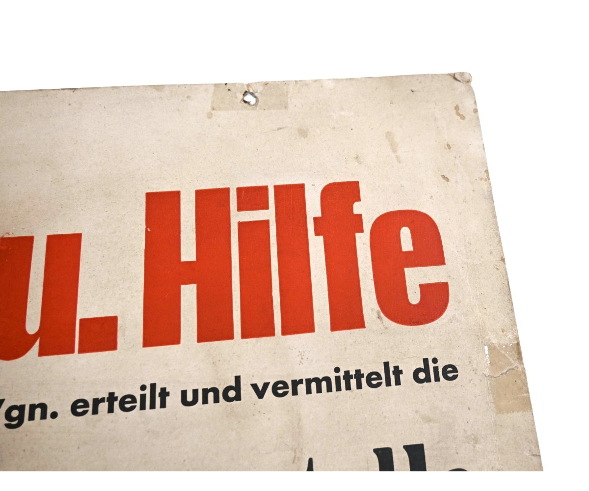 Rare NSDAP 'Rat u. Hilfe' Sign — image 5
