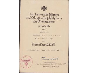 Radf.Abt.152 EKII Award Document