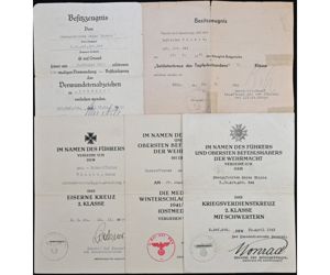 5-Piece s.Art.Abt.844 Award Document Grouping