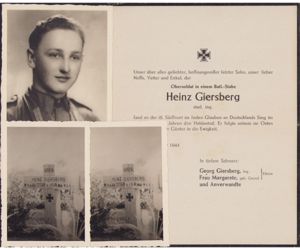 Death Notice Grouping (Gren.Rgt.954) Italy