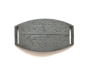 Rare Kriegsmarine Wrist Erkennungsmarke