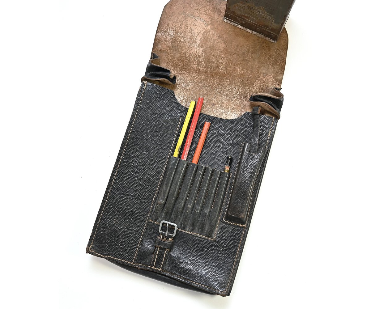 Wehrmacht Black Leather Map Case (RBNr.) — image 3