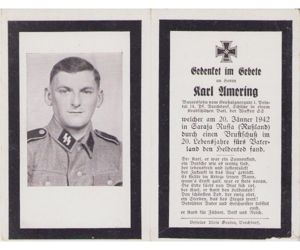 Death Notice Waffen-SS (Totenkopf.Aufkl.Abt.)