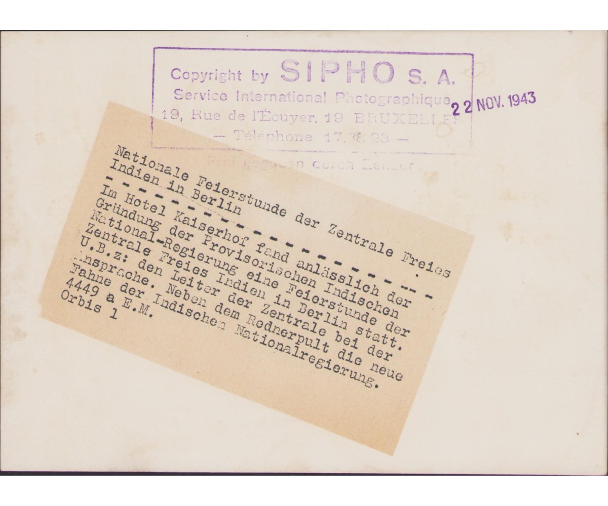Rare 'Freies Indien' Press Photo 1943 — image 2