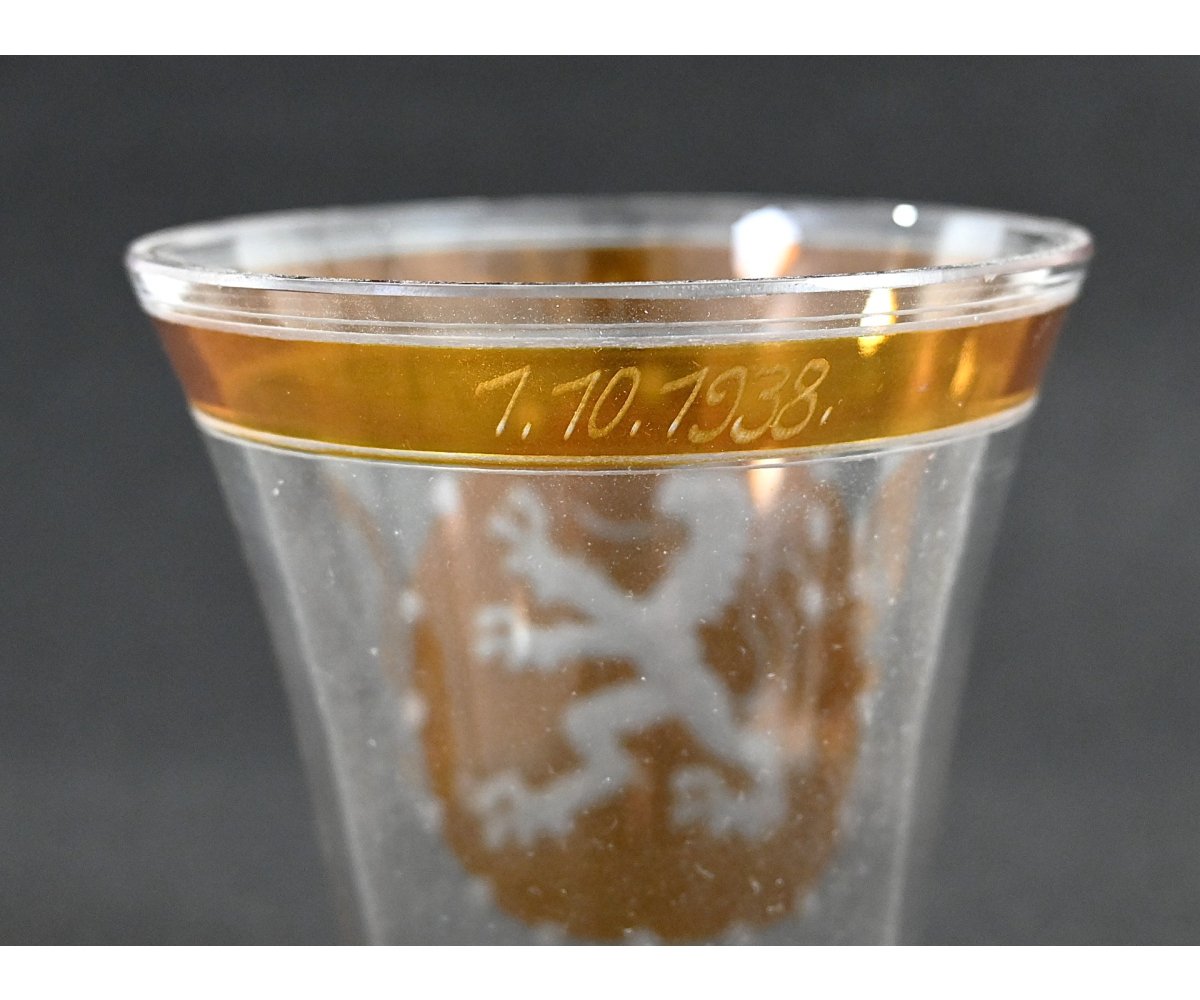 1.Okt.1938 Annexation Commemorative Glass — image 2