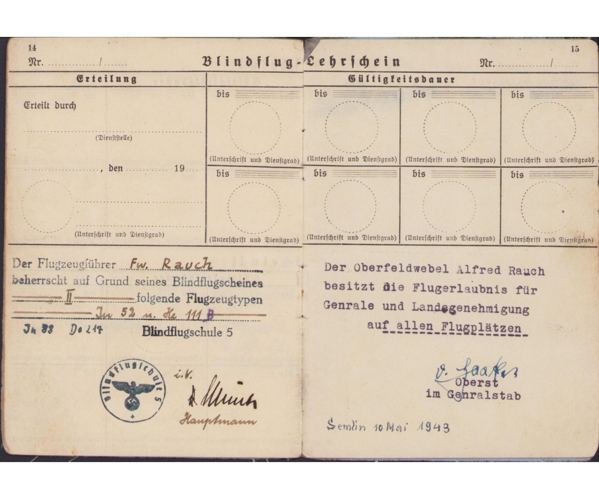 Luftwaffen Führerschein Grouping (Pilot) — image 7