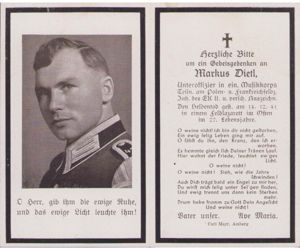 Inf.Rgt.41 Death Notice (Musikkorps)