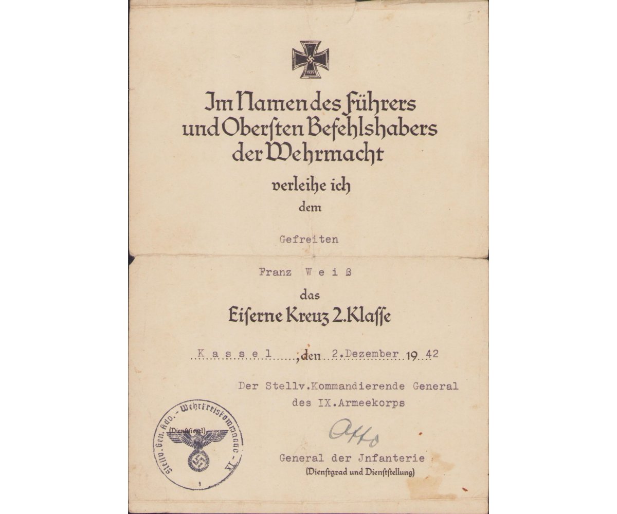 Small Inf.Rgt.2 Wehrpass Grouping — image 18