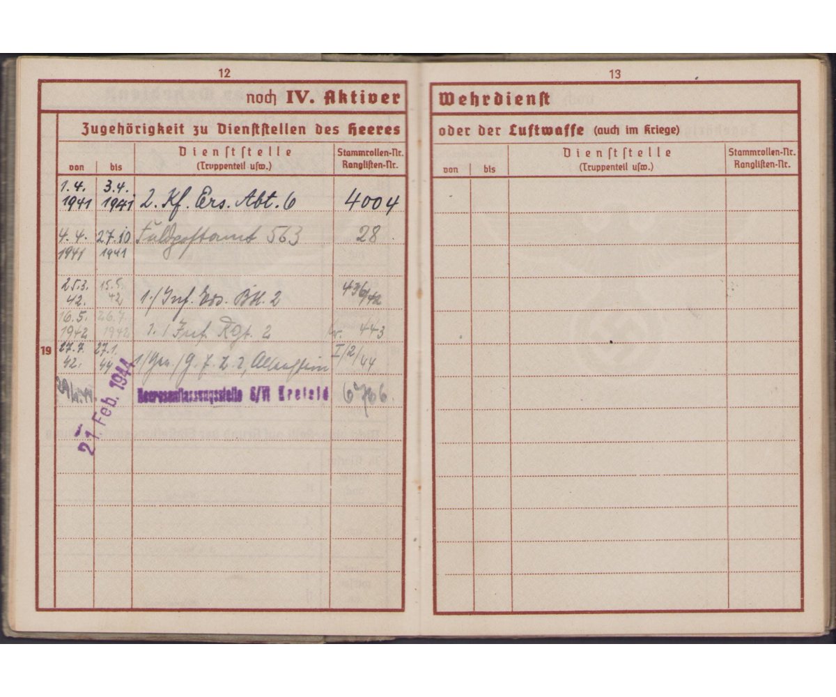 Small Inf.Rgt.2 Wehrpass Grouping — image 7