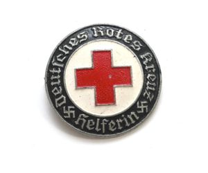 Near mint Zinc/Painted! DRK Helferin Brooch (K.Wurster)