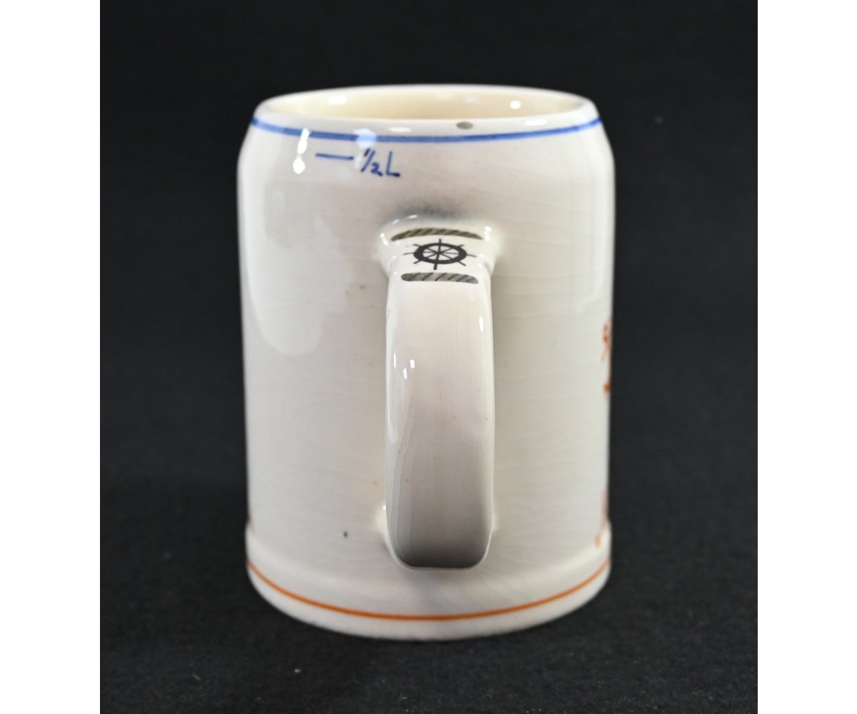 Rare Marine Hafen Abt. Rotterdam Beer Stein 1941 — image 3