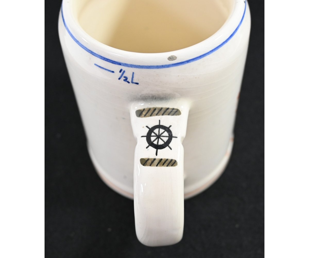 Rare Marine Hafen Abt. Rotterdam Beer Stein 1941 — image 6