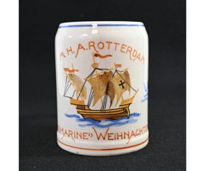 Rare Marine Hafen Abt. Rotterdam Beer Stein 1941