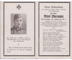 Waffen-ᛋᛋ Death Notice 1945