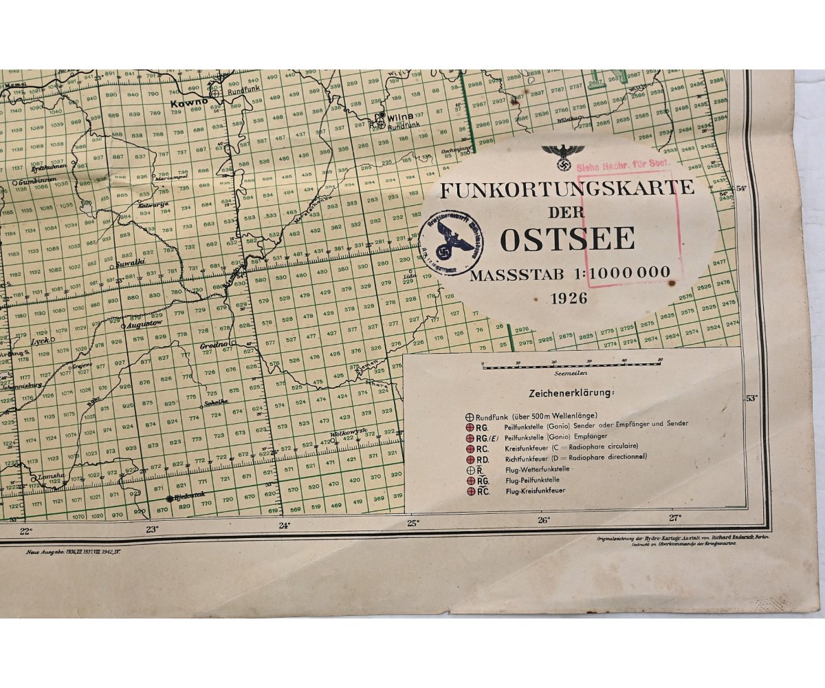 Large! Kriegsmarine Ostsee Map — image 2