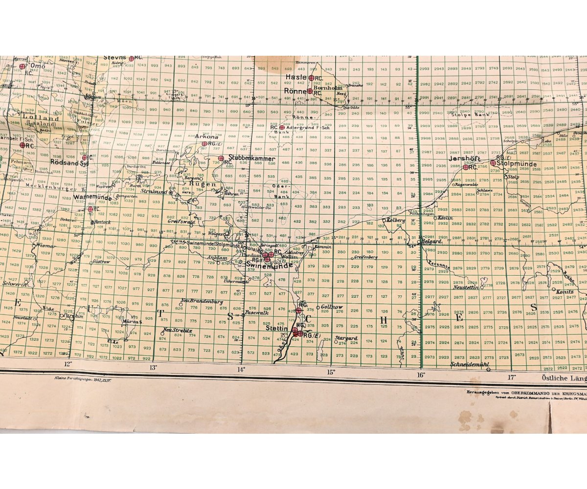 Large! Kriegsmarine Ostsee Map — image 6