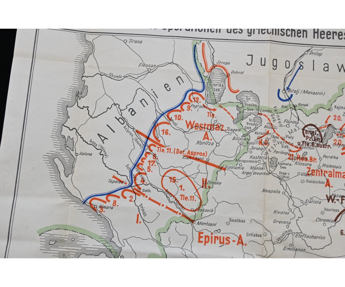 German Map of Allied Forces in Greece 1941 — image 3