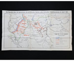 German Map of Allied Forces in Greece 1941
