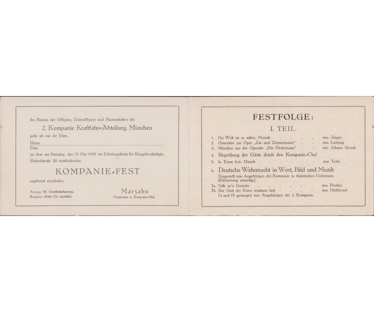 Kraftfaht Abt. München Kompanie Party Invitation — image 2