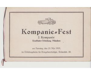 Kraftfaht Abt. München Kompanie Party Invitation