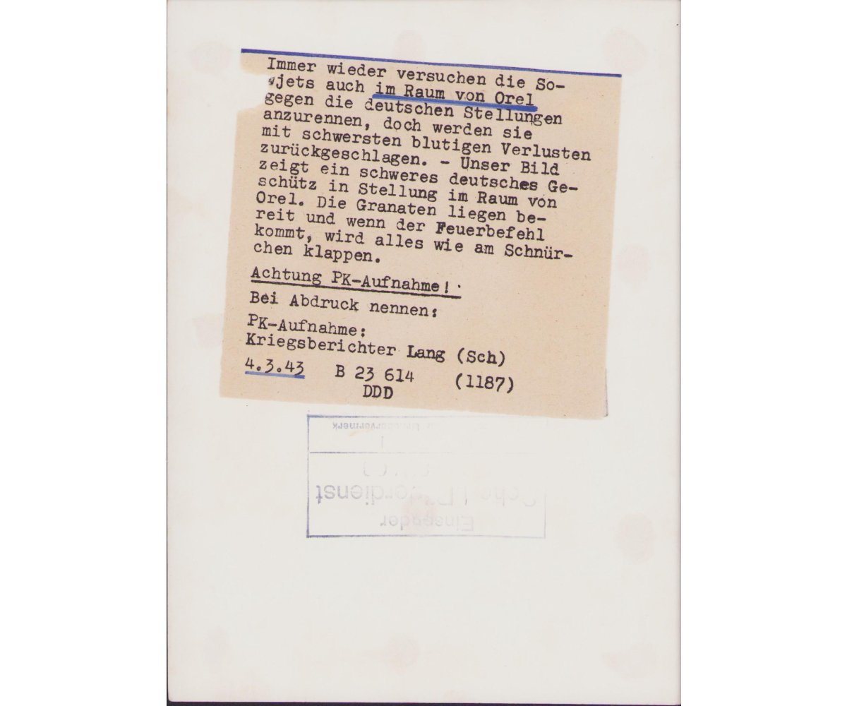 Artillerie im Raum von Orel Press Photo — image 2