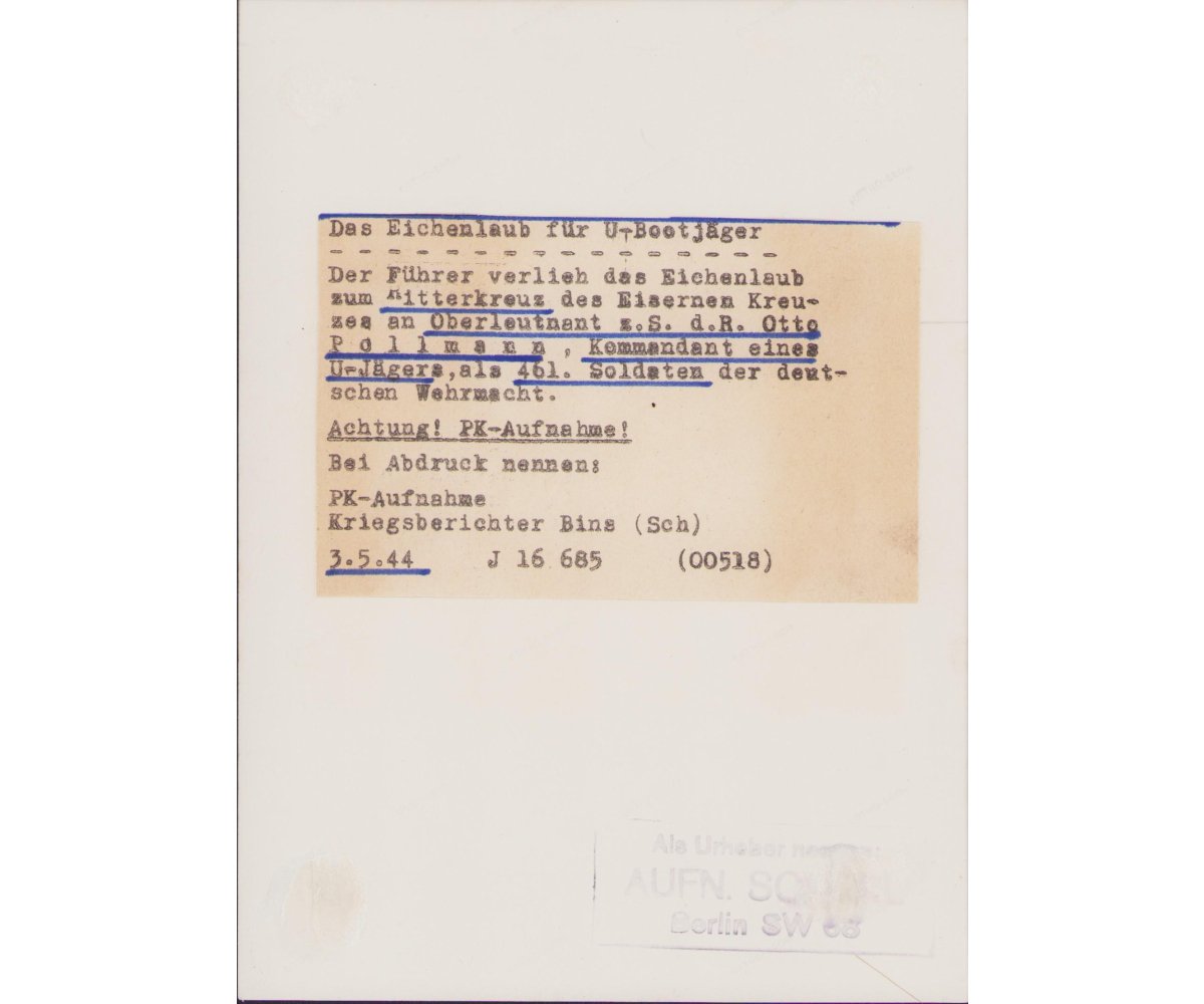 Ritterkreuzträger Oblt. Pollmann Press Photo — image 2